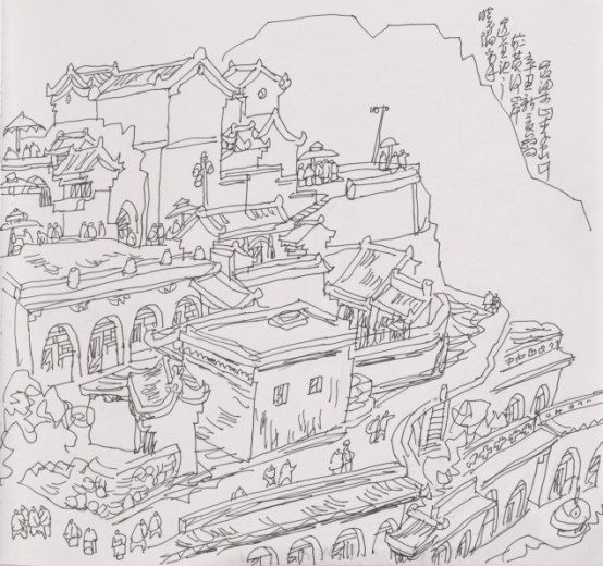 “走遍中国——伟德bv国际体育官网美术家写生创作行动”作品之一