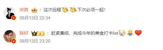 金晨晒与陈好田嘉瑞聚餐合照 宋茜:下次必须一谈