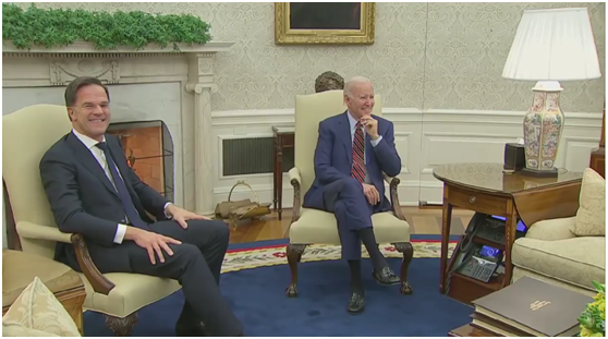 拜登会见荷兰首相吕特当着荷兰首相面被记者问文件门