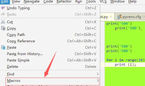 pycharm怎么录制宏
