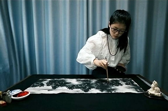 墨香里的17岁：方紫印国画境界