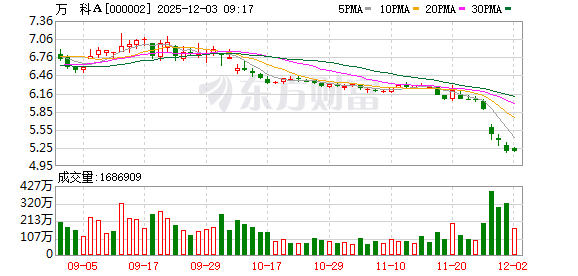 万科母公司货币资金仅8.6亿