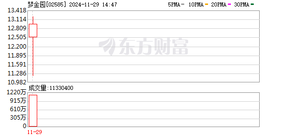 梦金园登陆港交所 募资净额约4.52亿港元