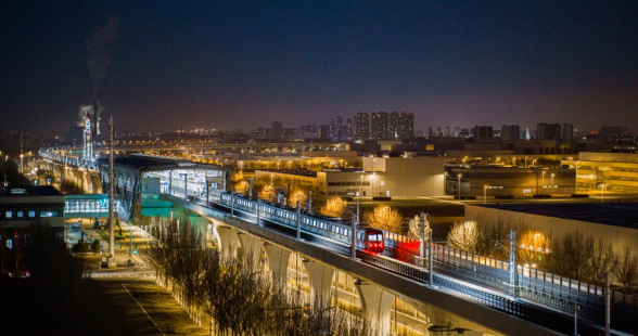 沈阳首条空中地铁惊艳启程 城市交通新风景