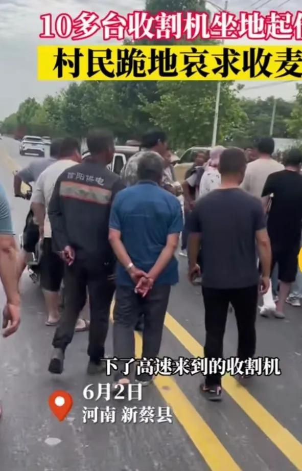 收割机坐地起价？ 60变85元一亩？农户哀求：不管秸秆 麦头收了就行