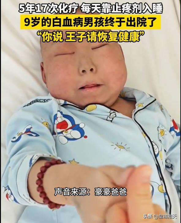 9歲白血病男孩豪豪出院了 王子請恢復(fù)健康