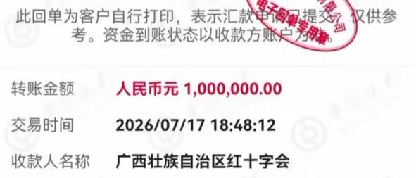 网红晒图称捐款百万实际只捐1元