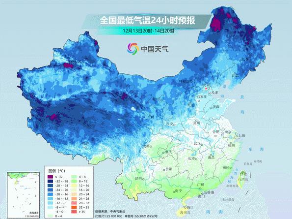 冷空气持续活跃 明后天早晨有多冷？一张图带你看 多地气温创新低