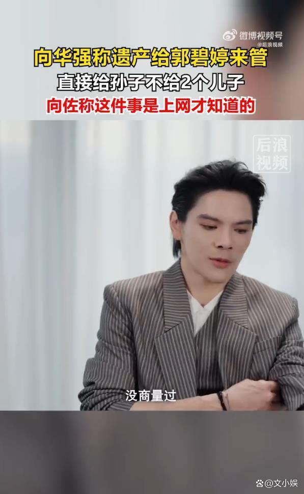 向佐称遗产留给孩子是上网才知道的 短视频揭秘家族安排
