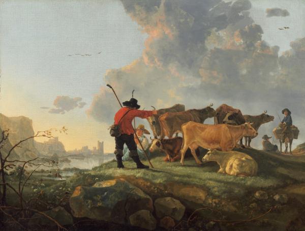 《照料牛群的牧人》，艾尔波特·盖依普