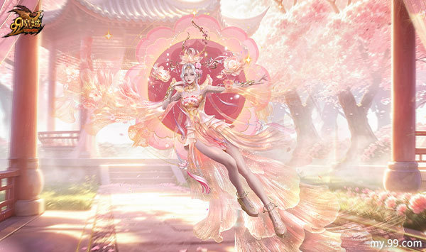 芙蓉盛放,金翠加冕!大师手作50克足金点翠加冕 《魔域》花魁赛今日盛启
