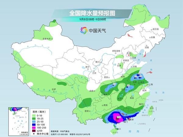 今天台风雨进入最强时段