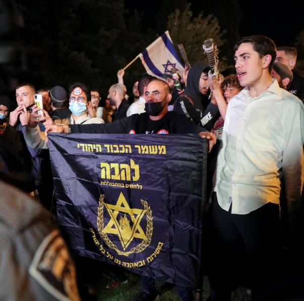 △犹太至上主义组织Lehava示威游行 图片来自网络
