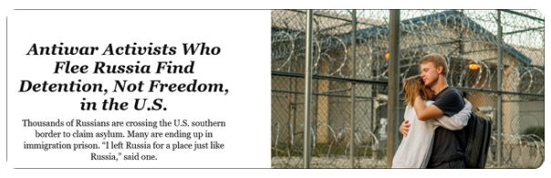 《纽约时报》：迎接俄罗斯反战人士的不是自由，而是拘留