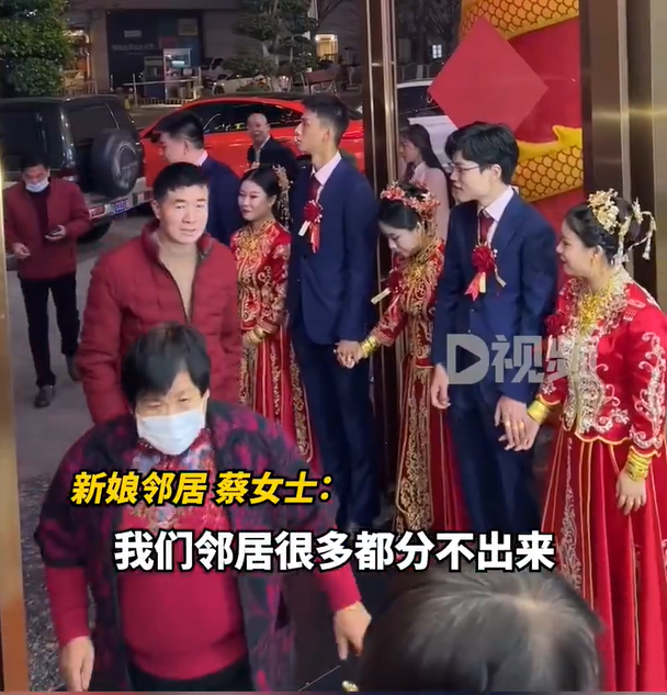 3胞胎姐妹同日出嫁场面轰动