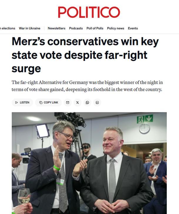 法德选举频现“右转”信号的背后 极化趋势加剧