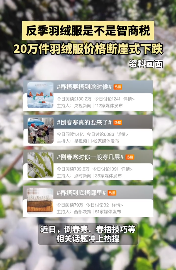 20万件羽绒服价格断崖式下跌