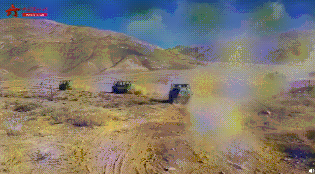 西藏军区演练山地攻防：山猫、猛士齐上阵，无人机引导车载迫击炮精准打击