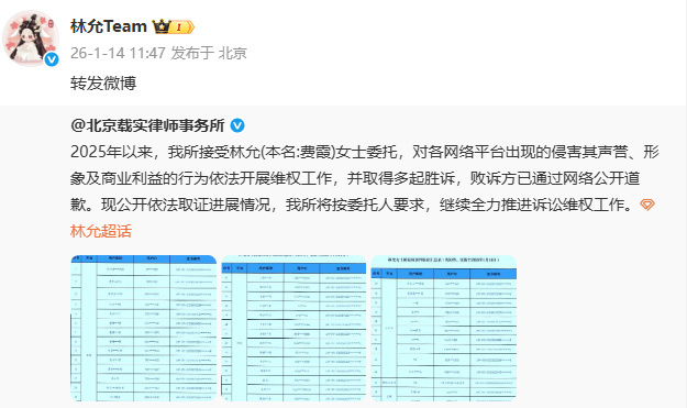 太解气了！林允告黑了