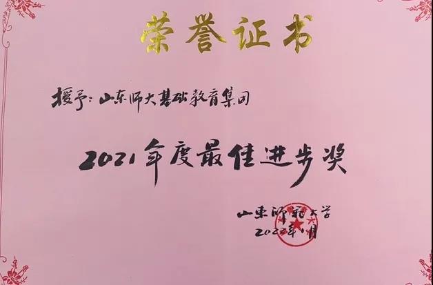 进步奖奖状2021图片