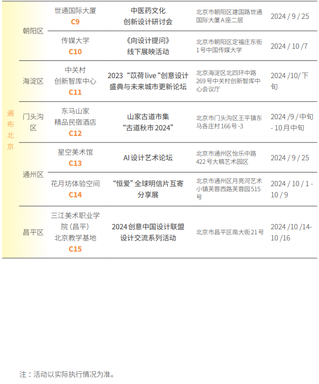 2024北京国际设计周设计之旅活动一览表