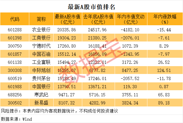 A股前十强科技股占5席意味什么