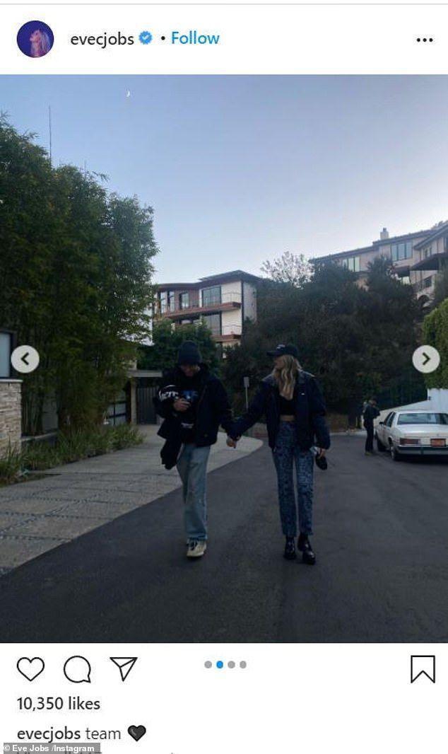 乔布斯小女儿晒与歌手哈里拥吻照 高调官宣恋情