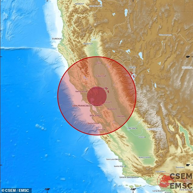 美加州北部现近90年最强地震 多地震感强烈