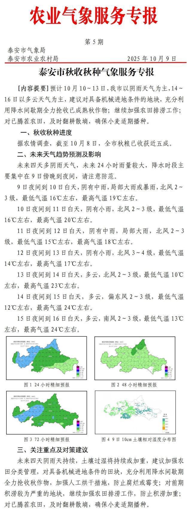 山东秋雨破纪录 降雨量创72年新高