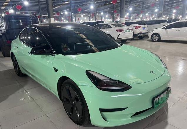 2022款特斯拉Model 3绿色未过户，西安车源报价18.2万！