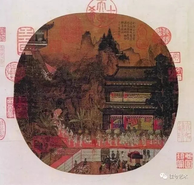 台北故宫博物院藏 赵伯驹《汉宫图》