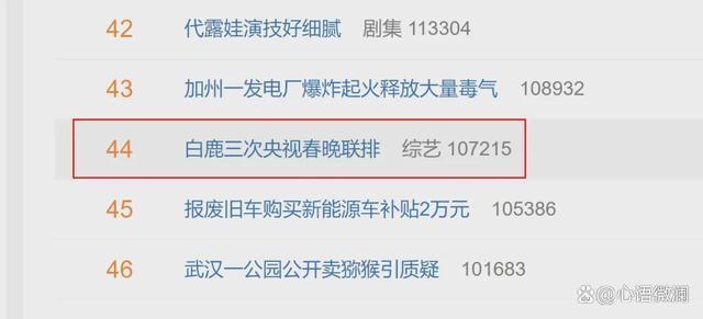 白鹿李昀锐田曦薇宋威龙 春晚合唱 年轻化转型加速