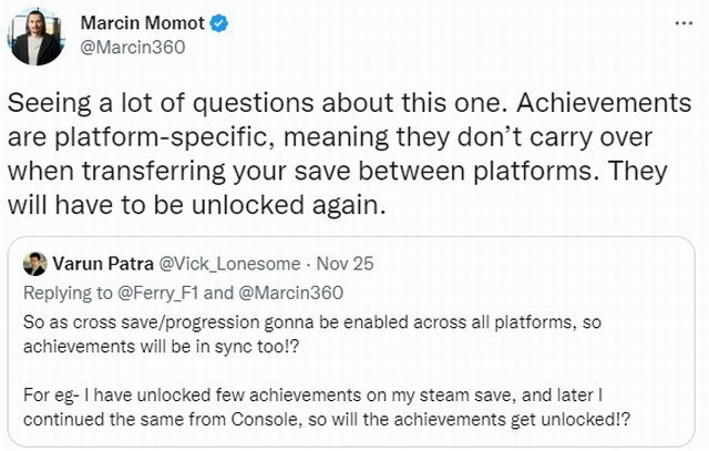 《巫师3》次世代版不支持跨平台同步成就 还得重玩一遍
