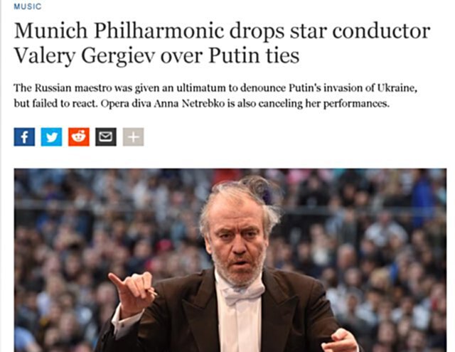 欧洲知名的俄罗斯音乐指挥家被解雇