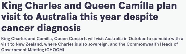 澳证实正与英国国王协商访澳事宜 澳洲总理热情欢迎