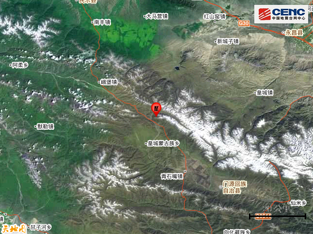青海海北州门源县连续发生多次地震 西北震感强烈