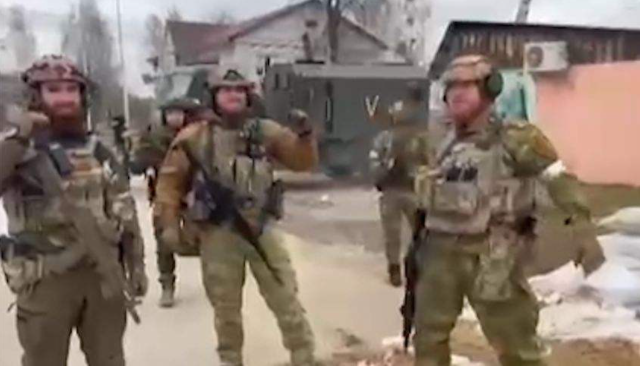 现场曝光:车臣特种部队深入乌克兰