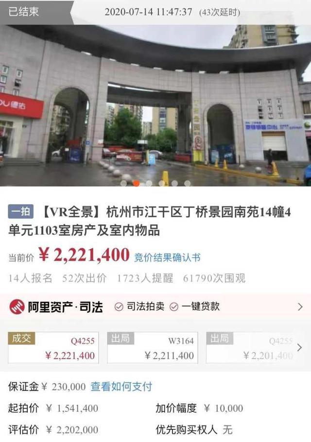 杭州一套凶宅打75折起拍 你敢买吗 网友：送我都不要
