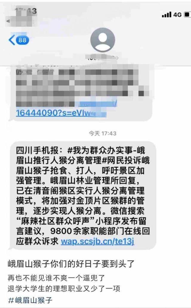 峨眉山将推出“人猴分离 泼猴的好日子到头了！