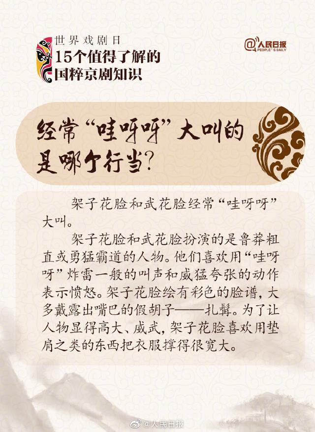 京剧的哇呀呀喂呀呀哇哈哈都啥意思 受惊吓或狂喜