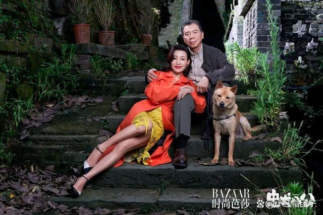 陈冲携冯小刚登时尚芭莎 还带着中华田园犬“八筒”