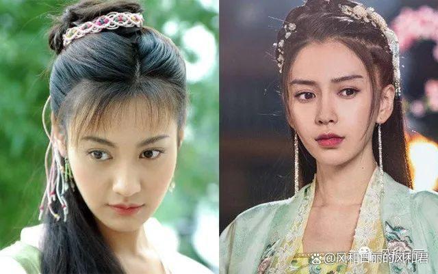 杨雪杨颖演的母女撞脸，二人网上对比图一大堆