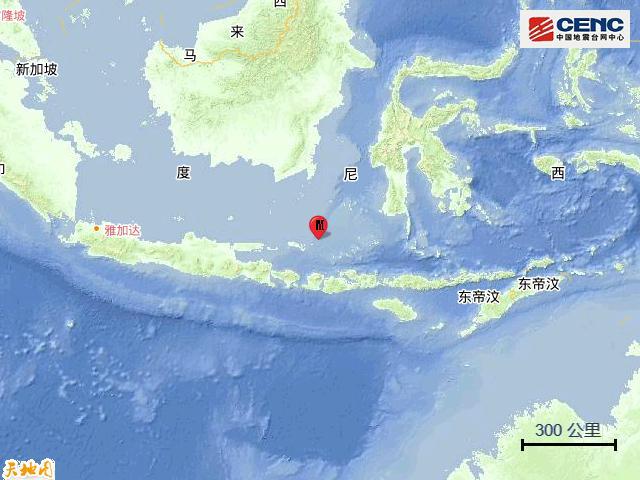 印尼巴厘海连发多次地震，最高7.4级