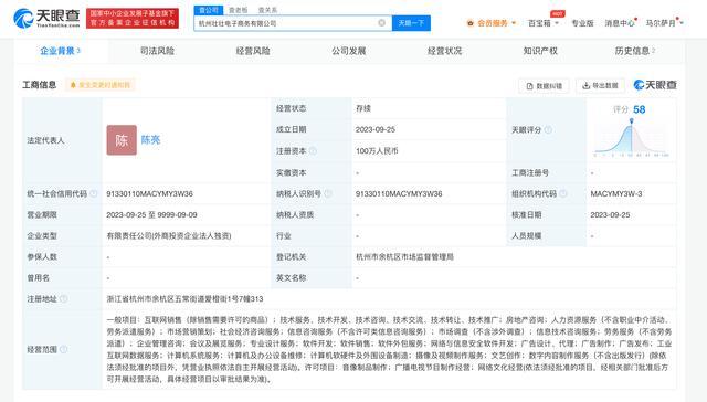 淘宝成立壮壮电商公司 该公司由淘宝（中国）软件有限公司全资持股