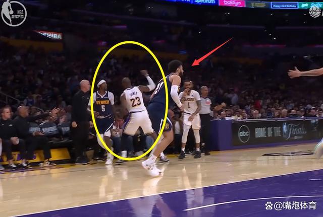 哈姆未挑战争议球 詹姆斯愤怒挥拳(2)