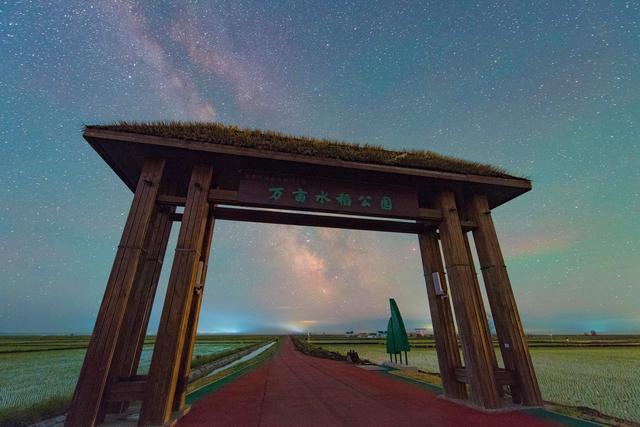 延时摄影看北大仓星空稻田好惊艳 稻田星光画卷美不胜收