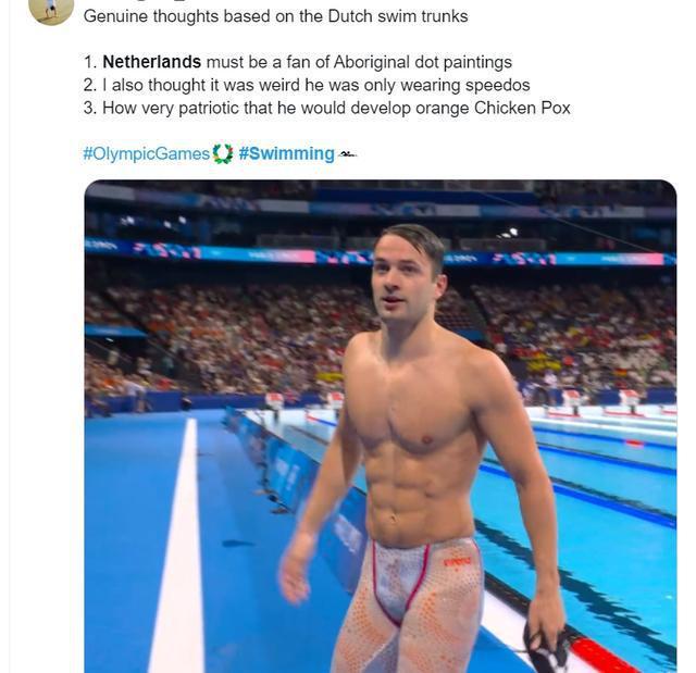 荷兰队肉色泳裤爆红 透明泳裤引热议