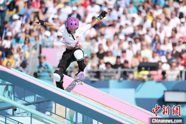 14岁的崔宸曦 创中国队奥运会滑板最好成绩