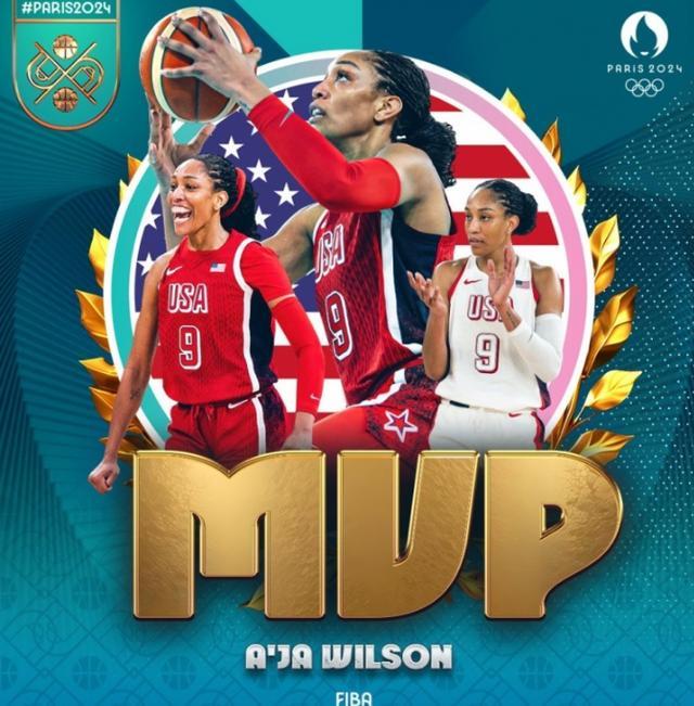 奥运女篮奖项：威尔逊MVP+美国女篮2人进最佳阵容 加比DPOY