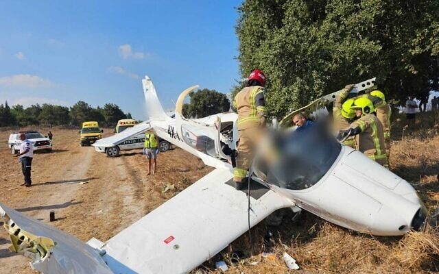 以色列北部一輕型飛機墜毀 致一死一傷